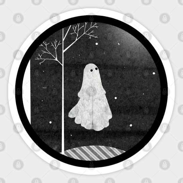 Walter the Lonely Ghost Sticker by KatherineBlowerDesigns